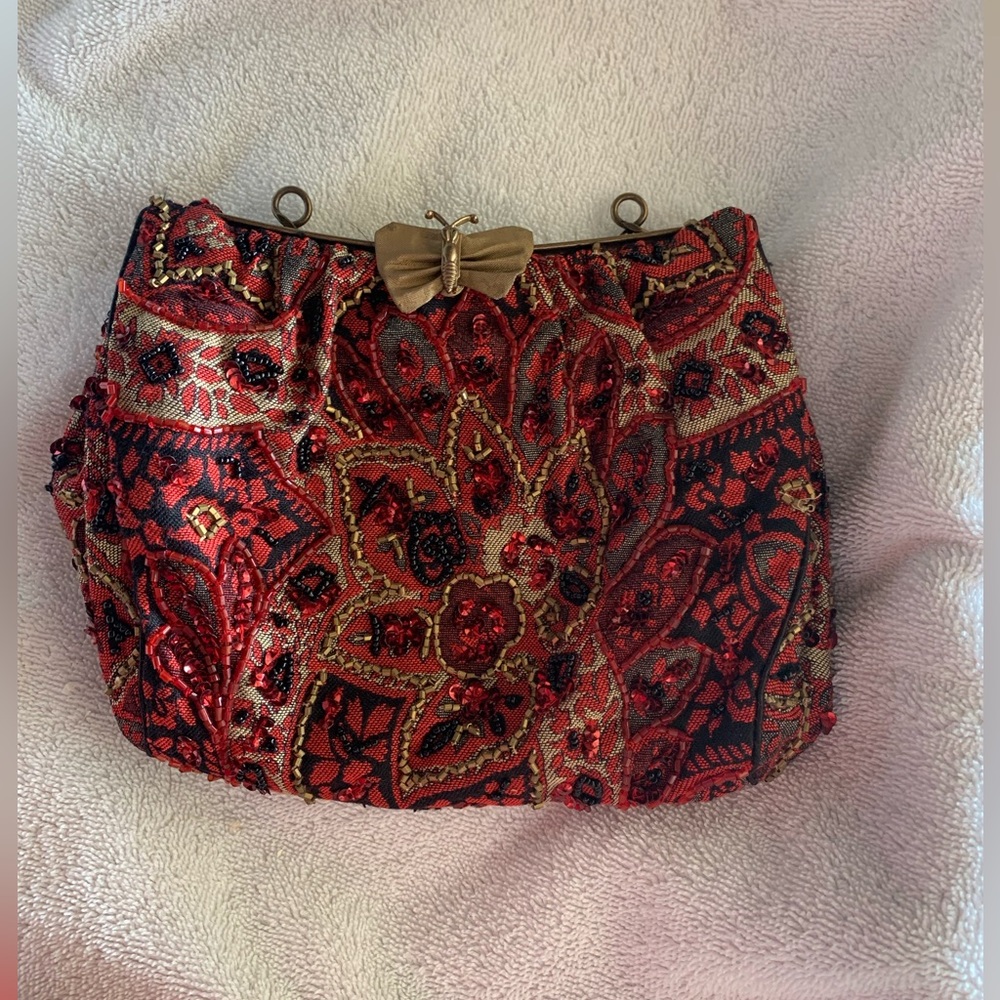 Christina Black and Red Clutch